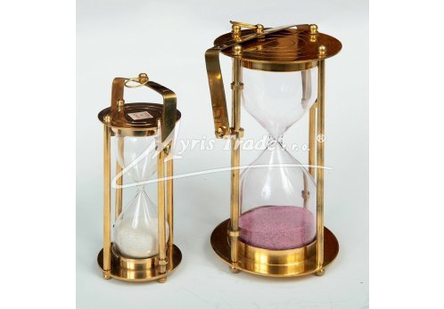 mosazné malé přesýpací hodiny se závěsem - 9,5 cm