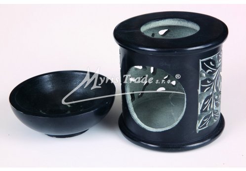 černá klasická aromalampa - 12 cm