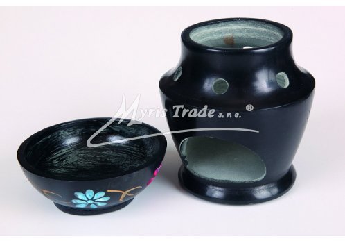černá klasická aromalampa - 12 cm