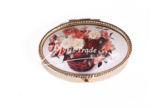 klasický ovál s květinami 63 - kytice růží