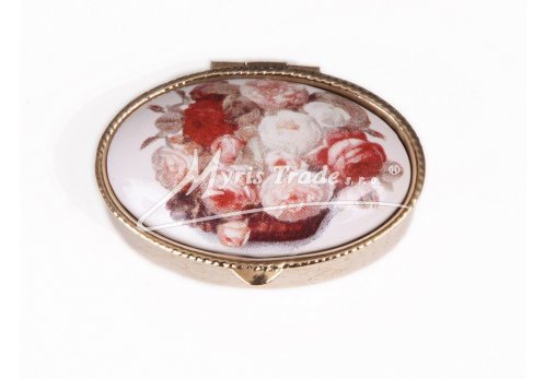 klasický ovál s květinami 63 - kytice růží