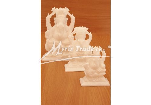GANESHA z bílého mramoru -  9 cm