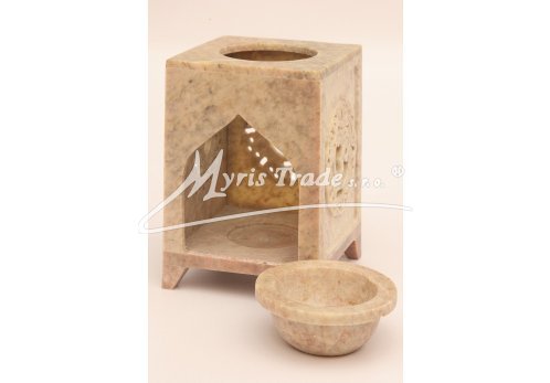 čtvercová aromalampa 2015 - přírodní  11 cm