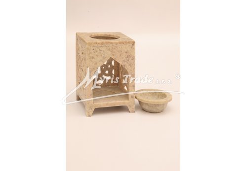 čtvercová aromalampa 2015 - přírodní  11 cm