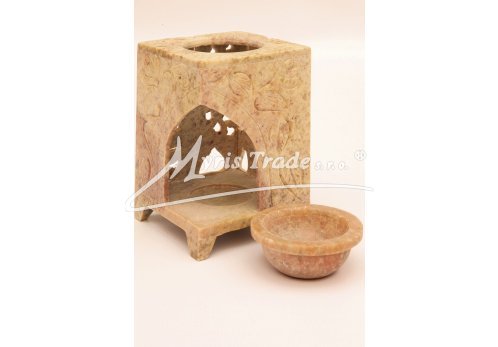 čtvercová aromalampa 2015 - přírodní 11 cm