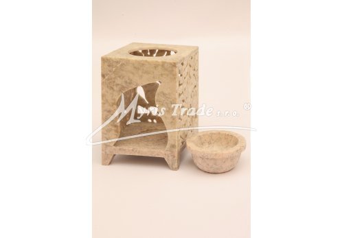 čtvercová aromalampa 2015 - přírodní 11 cm