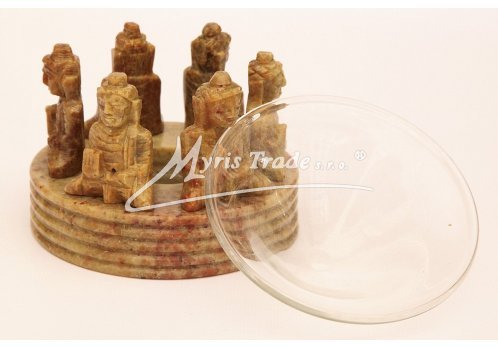 kulatá aromalampa 2015 - šest Buddhů 8 cm