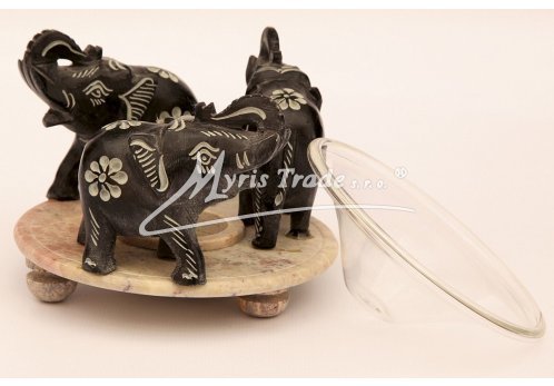 kulatá aromalampa 2015 - tři čení sloni 9 cm