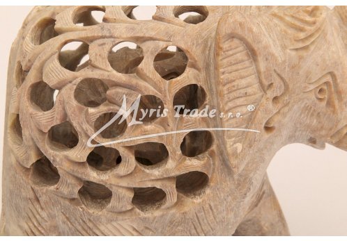 slon vyřezávaný, přírodní - 13 cm