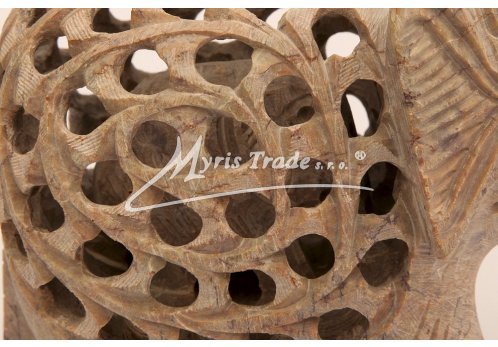 slon vyřezávaný, přírodní - 16 cm