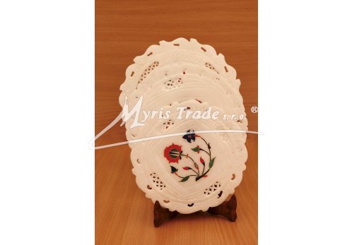 dekorační mramorový talířek - střední 18 cm