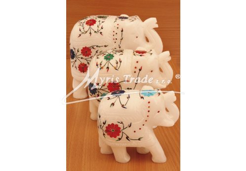 LUXUSNÍ slon mramorový - 10,5 cm