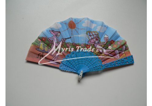 vějíř dětský  - růžový panter