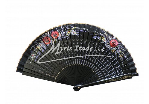 vějíř - oboustranný, černý