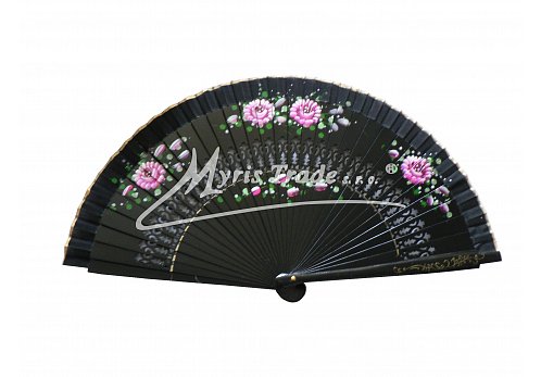 vějíř - oboustranný, černý