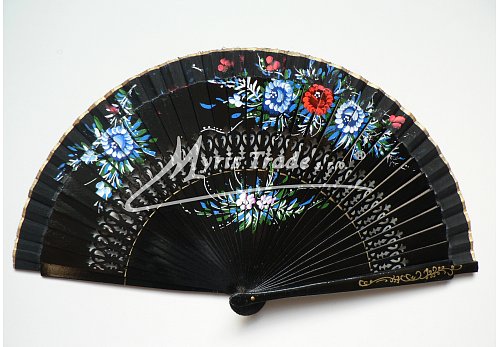 vějíř - oboustranný, černý