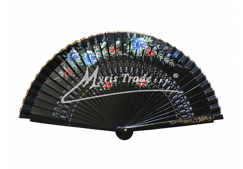 vějíř - oboustranný, černý