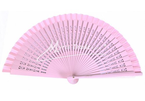 vyřezávaný vějíř - růžový