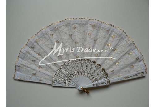 krajkový vějíř - bílý