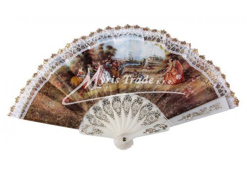 vějíř dětský s romantickými motivy