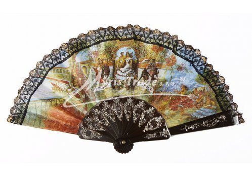 vějíř dětský se španělskými motivy