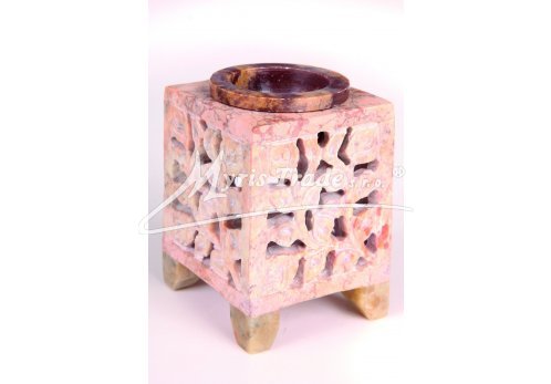 mini aromalampa čtvercová - přírodní 8,50 cm