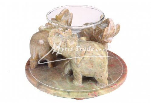 kulatá aromalampa -  tři sloni 11 cm