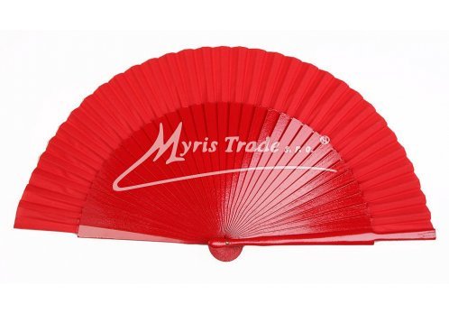 vějíř dřevěný - červený