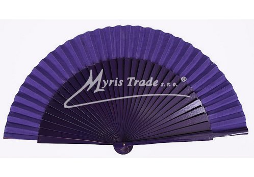 vějíř dřevěný - fialový