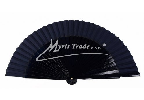 vějíř dřevěný - tmavě modrý