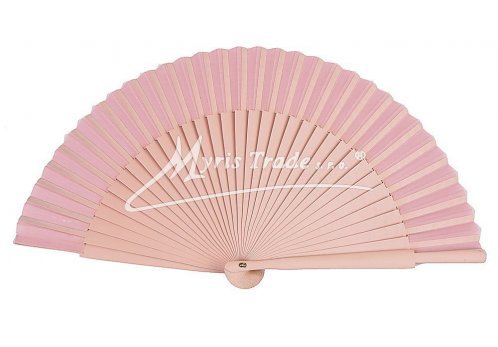 vějíř dřevěný - růžový