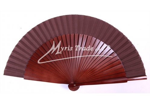 vějíř dřevěný - tmavě hnědý