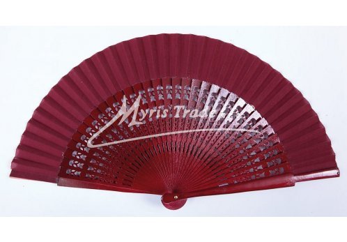 vějíř vyřezávaný - bordó