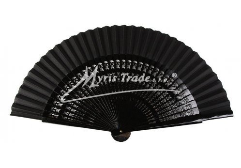vějíř vyřezávaný - černý