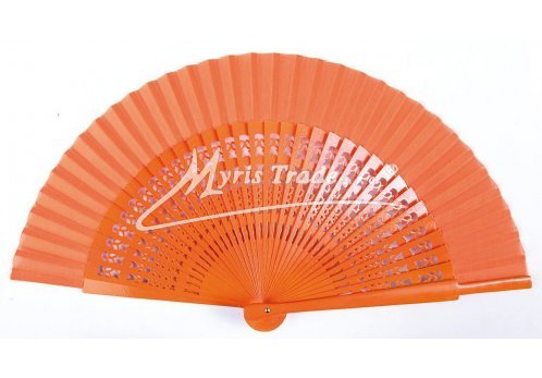 vějíř vyřezávaný - oranžový