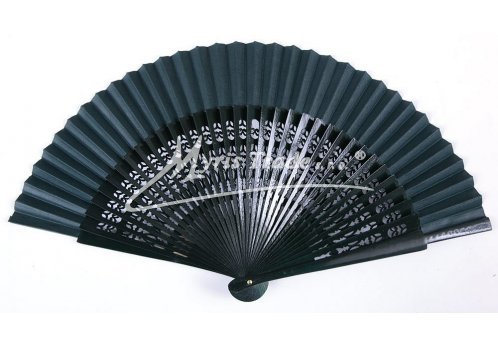 vějíř vyřezávaný - tmavě zelený