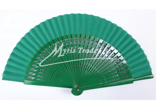 vějíř vyřezávaný - zelený