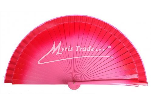 duhový vějíř dřevěný - růžový