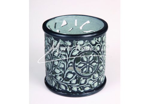 černý svícen - 8,5 cm