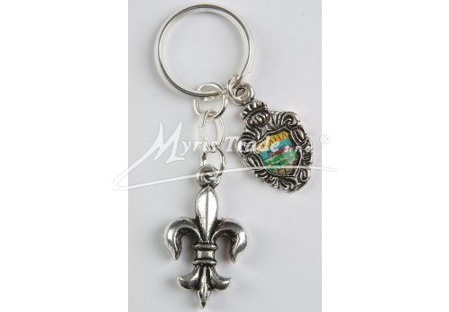 klíčenka s Prahou a lilií