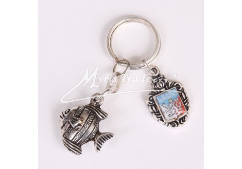 klíčenka s motivem ČR a rybou