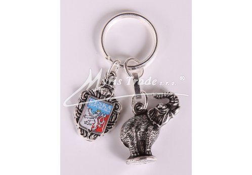 klíčenka s motivem ČR a slonem
