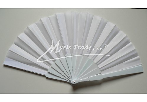 vějíř - velký jednobarevný, bílý