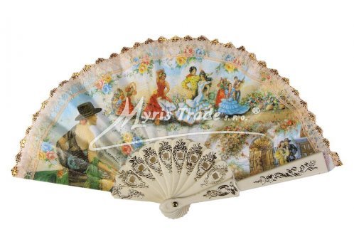vějíř dětský se španělskými motivy