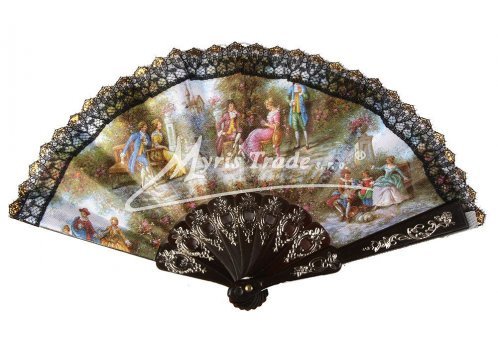 vějíř dětský s romantickými motivy