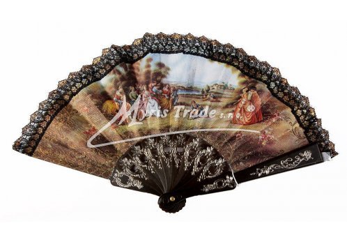 vějíř dětský s romantickými motivy