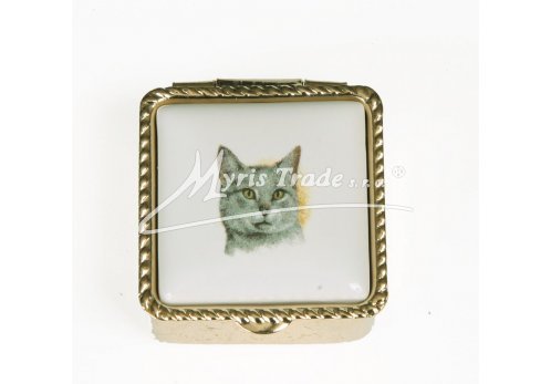 lékovka mini - čtvercová s kočkou