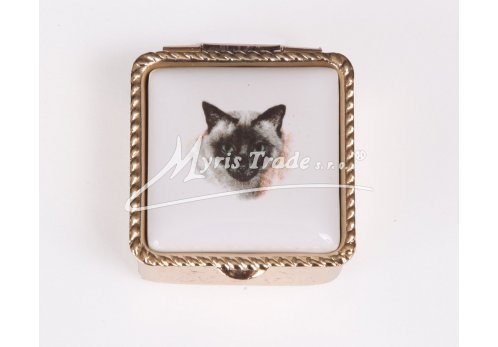lékovka mini - čtvercová s kočkou