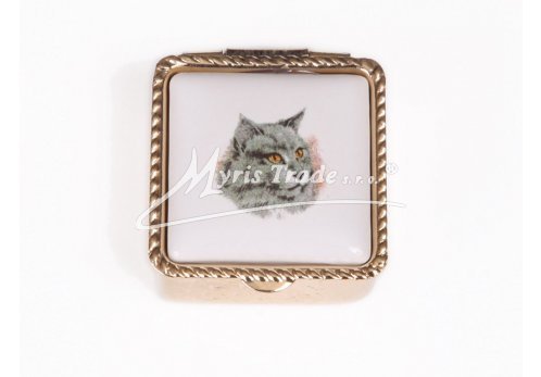 lékovka mini - čtvercová s kočkou