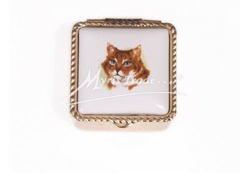 lékovka mini - čtvercová s kočkou